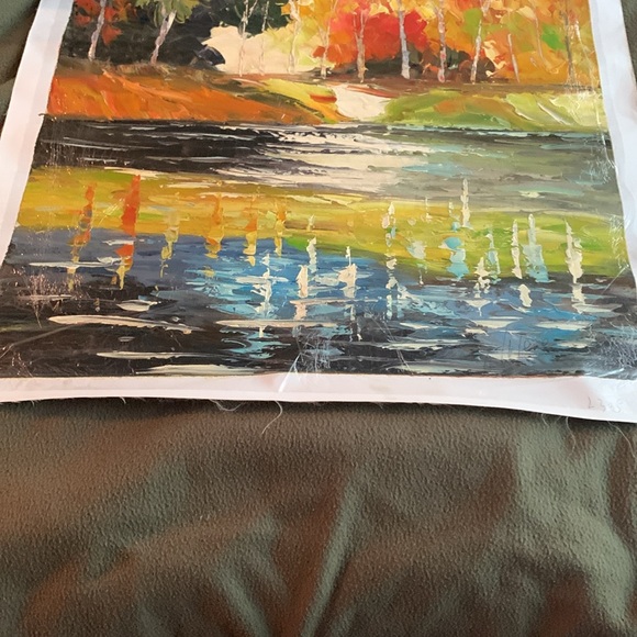 Vibrant, colorful landscape. Original oil painting. Approximately 21 1/2” x 24” - Picture 3 of 4